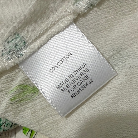 Modcloth White Cactus Print Button Down Shirt Size 2X - Picture 9 of 11